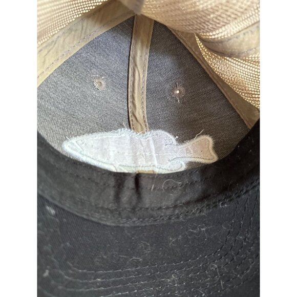 Khaki Meshback Outdoor Fishing Embroidered Design Hat Cap Adjustable - Picture 7 of 7